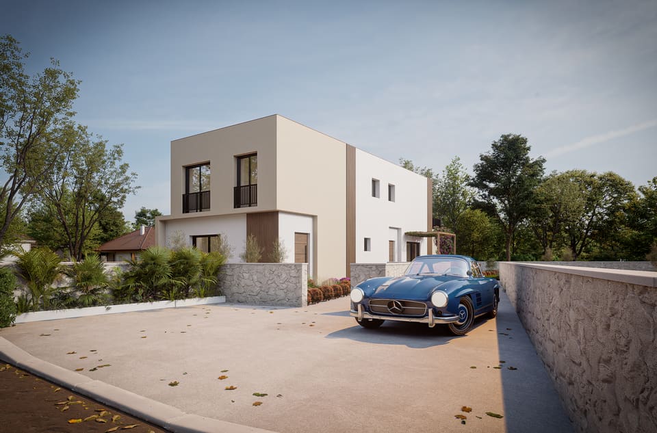 Vila s prilazom i okućnicom u Katunu kraj Poreča
